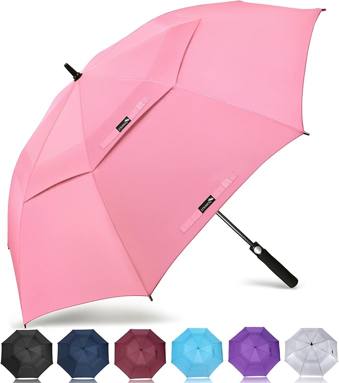 ZOMAKE Golf Umbrella Windproof, Extra Large Oversized Heavy Duty Double Canopy for Rain, Sports Games & Push Cart(51/54/62/68/72Inch)