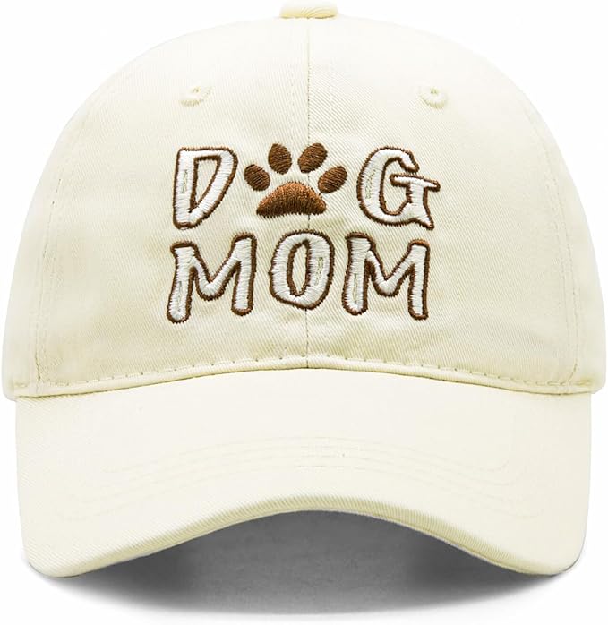 Waldeal Women's Embroidered Dog Mom Hat Adjustable Denim Baseball Cap