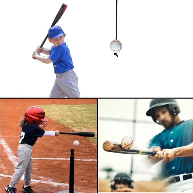 Baseball and Softball Training Assistance,Baseball and Softball Batting Training Rope, Practice Baseball Swing Skills,Hand Eye Coordination,and Hitting Performance