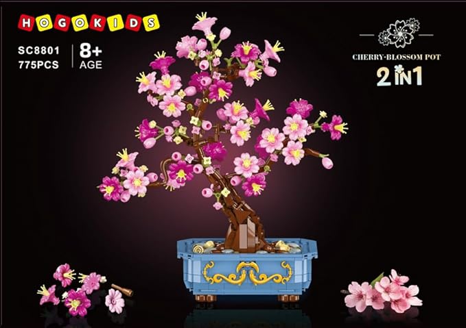 HOGOKIDS Flowers Cherry-Blossom Bonsai Building Set - 2 in 1 Artificial Bonsai - Image 10