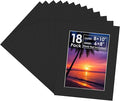 18 Pack Picture Mats, 8x10 for 6x8 Picture Frame Mats, Acid Free Core Bevel Cut by Unknown
