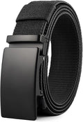 DOOPAI Belt Men, elastic golf belts for men, 2 Pack Nylon Ratchet Belt Mens Belts Casual, Adjustable Trim to Fit