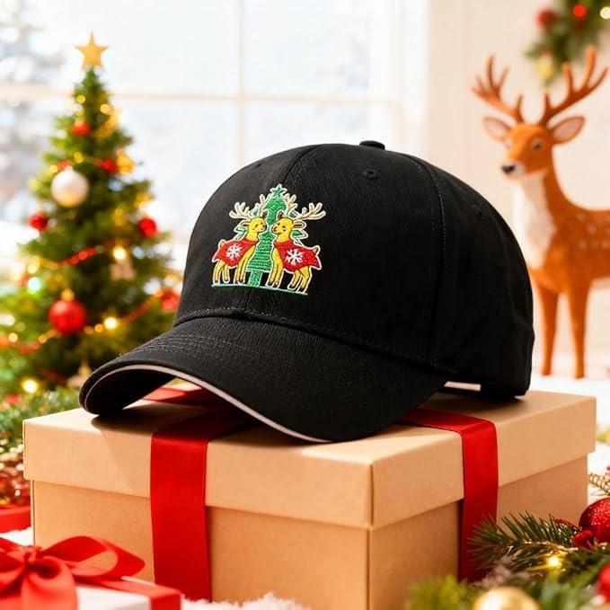 Embroidered Baseball Cap for Men Women, Breathable Cotton Adjustable Hat, Various Patterns for Casual Daily Outfits