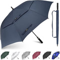 Gonex 54/62/68/72/80 Inch Extra Large Golf Umbrella, Automatic Open Travel Rain Umbrella with Windproof Water Resistant Double Canopy, Oversize Vented Umbrellas for 2-3 Men and UV Protection, Multiple Colors