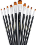 Transon Synthetic Filbert Paint Brush Set 10pcs by Transon