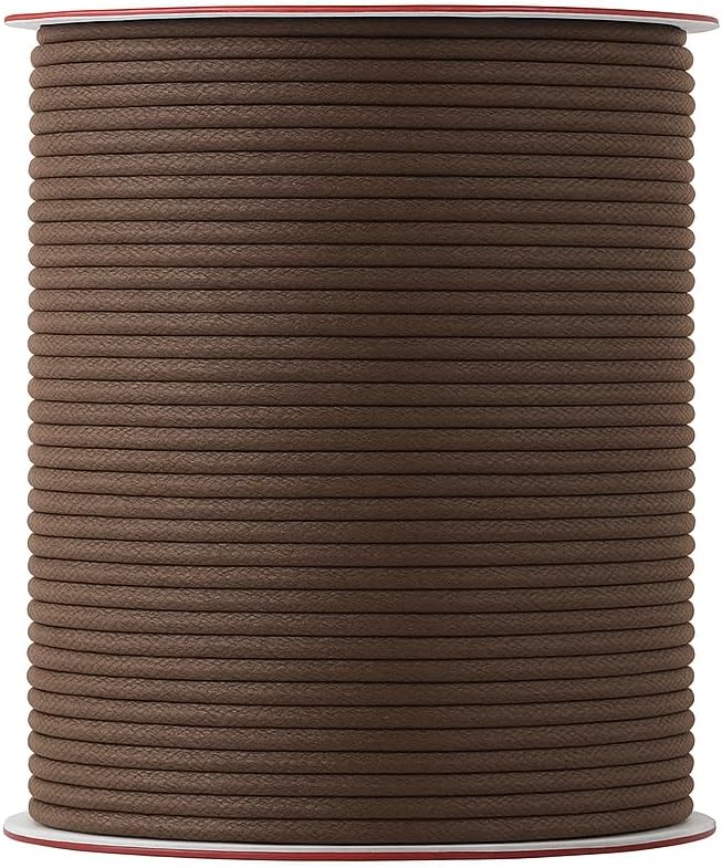 Mandala Crafts 2mm 109 Yards Chocolate Brown Cotton Waxed Cord by MandalaCrafts