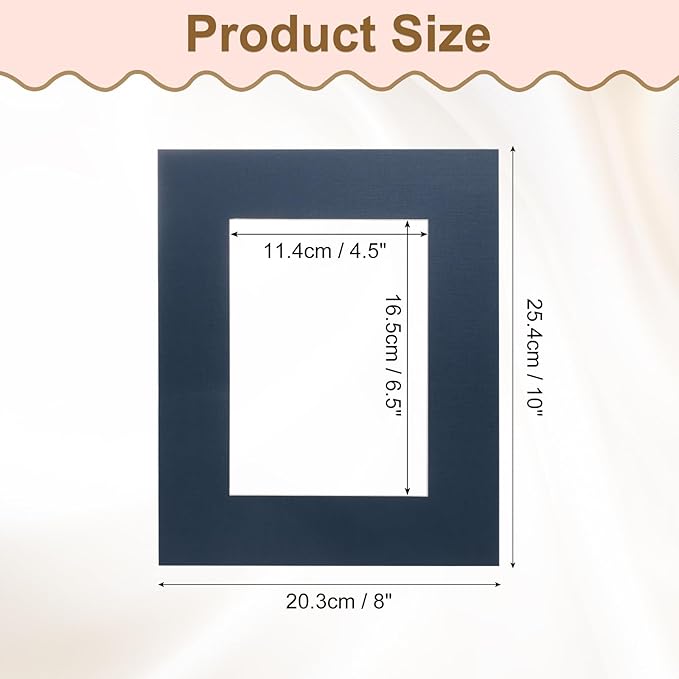 uxcell Picture Mats, 8 x 10 Mat Board Center - Image 2