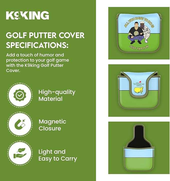 Golf Putter Cover - Premium Golf Club Protector with Magnetic Closure | Essential Golf Accessories for Men with Premium Club Protection | Funny Golf Accessories for Men