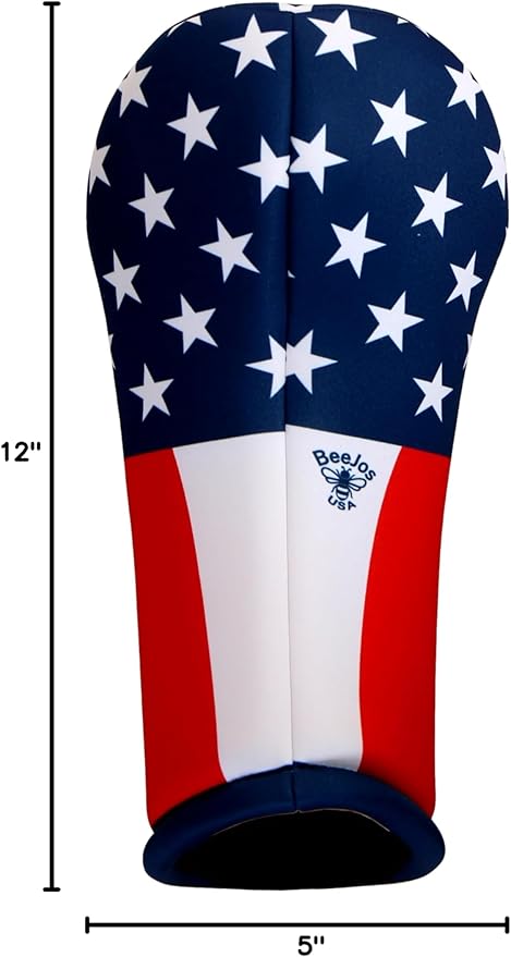Trump Golf Driver Headcover – Funny MAGA “HUUUGE Drive” USA Patriotic Club Cover – Thick Foam Protection – Easy On/Off – Great Golf Gift by BeeJos