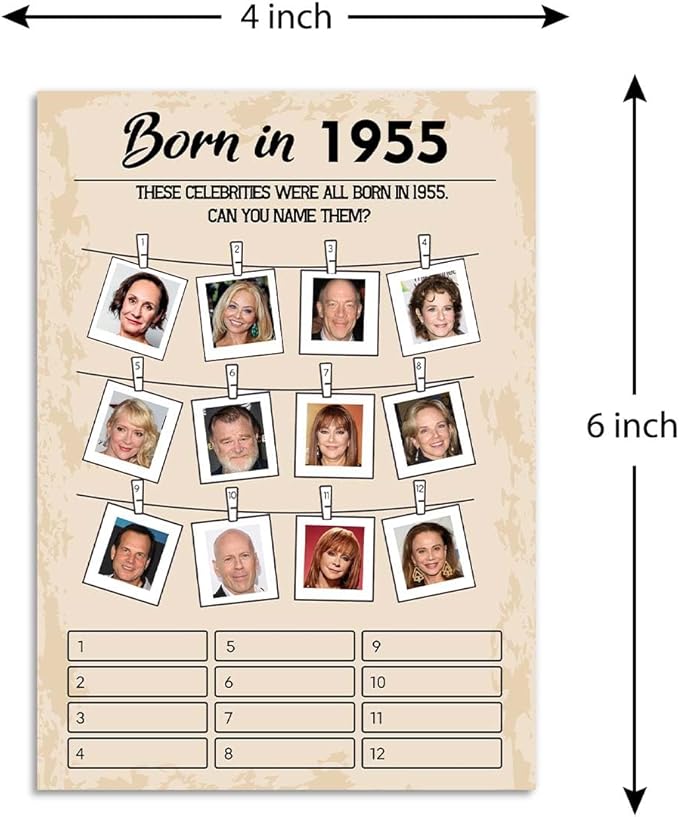 70th Birthday Party Games, Born in 1964 Games, Birthday Party Supplies - Image 2