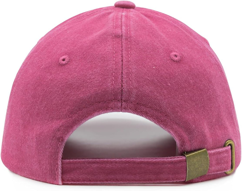 Waldeal Embroidered Camping Hair Don't Care Hat Adjustable Washed Baseball Cap for Women Men
