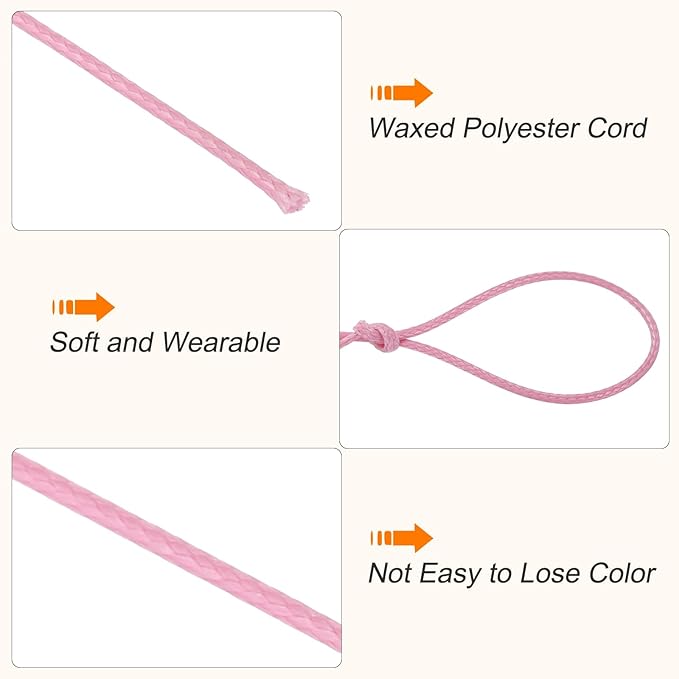MECCANIXITY Waxed Cord 0.5mm Waxed Polyester Cord 175 Yard Wax String - Image 3