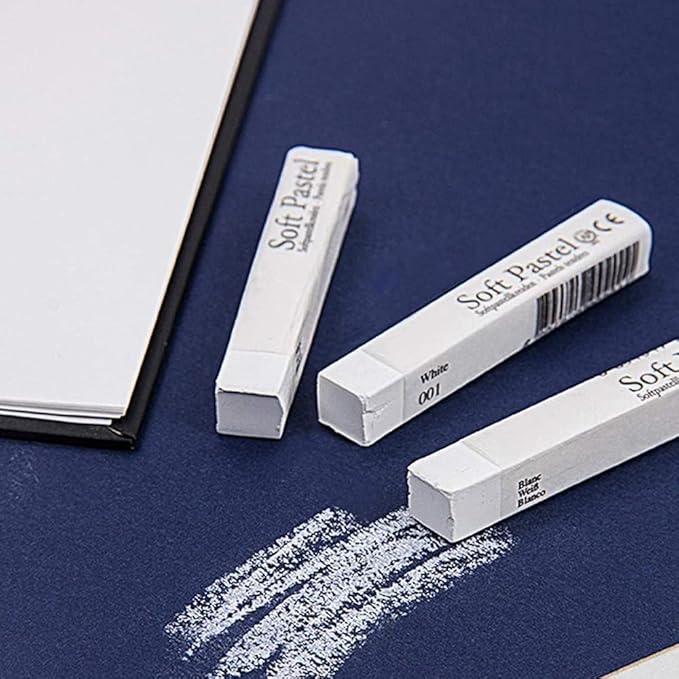 6pcs Square White Soft Pastel Set, Professional Artist's Sketching Chalk - Image 6