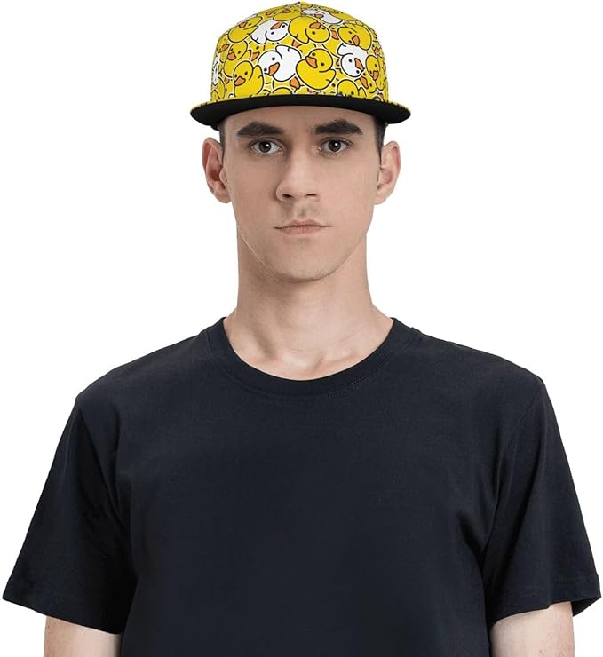 Fashion Snapback Hat for Men Women, Hip Hop Style Baseball Cap Flat Bill Hats Adjustable Trucker Sun Hat