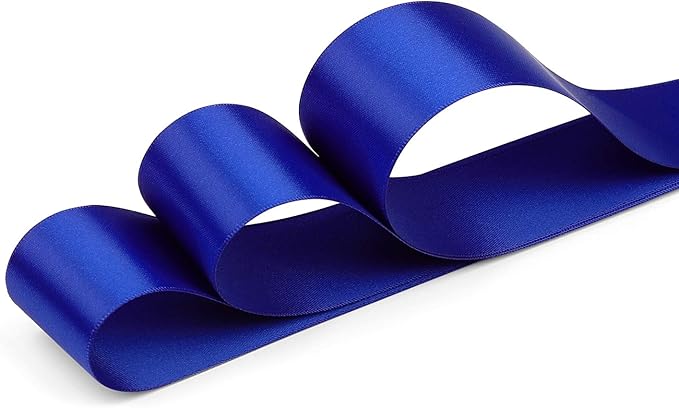 Humphrey's Craft 1-1/2 Inch Cobalt Blue Double Faced Satin Ribbon - Image 2