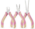 3 PCS Mini Pliers Set, Diagonal and Long Nose, Small Plier Tool by WISEPRO
