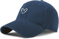 Pairxily Vintage Heart Embroidered Baseball Cap Distressed Adjustable Hat for Women Low Profile Dad Hats Unisex Cotton Cap
