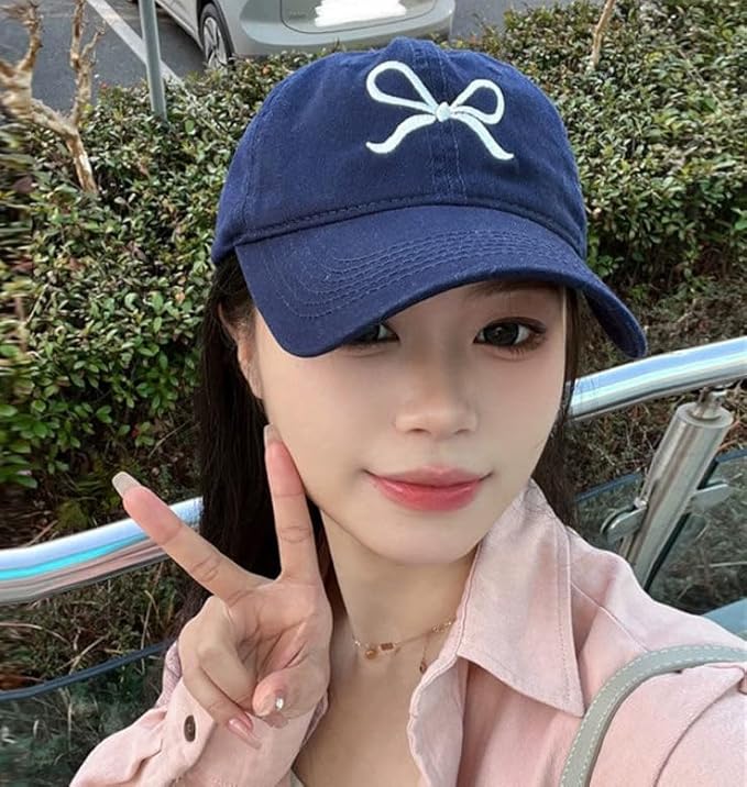 Bow-Tie Baseball Cap for Women Fashion Sun Hats for Women Trucker Hat Y2k Sun Cap Visor Cap Hiking Travel Trendy 2026