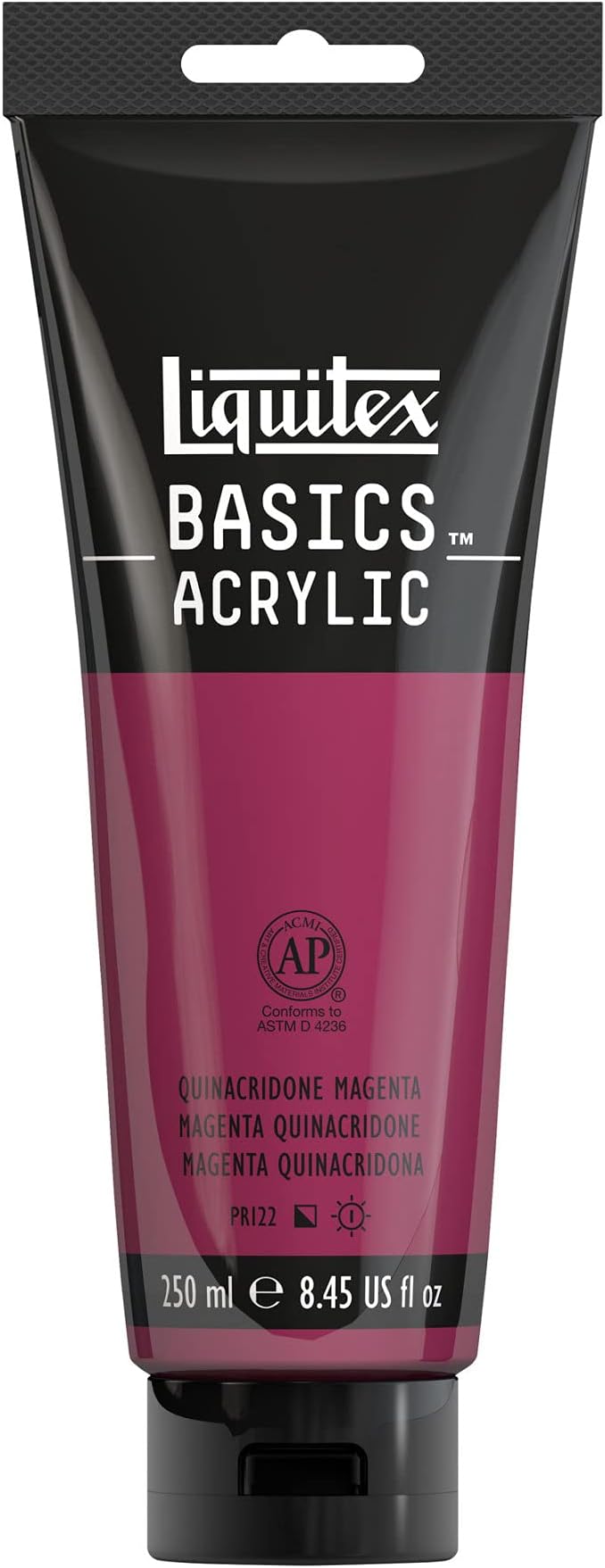 Liquitex BASICS Acrylic Paint, 250ml Tube, Quinacridone Magenta by Liquitex