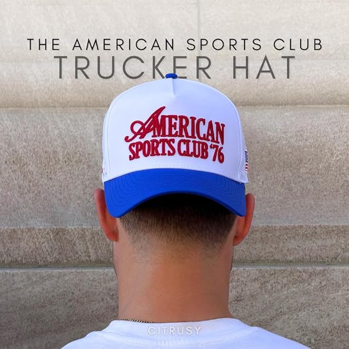 CITRUSY Athletic Trucker Golf Hat | Performance Mens 5 Panel Cap | Cool Breathable Waterproof Workout Running Snapback