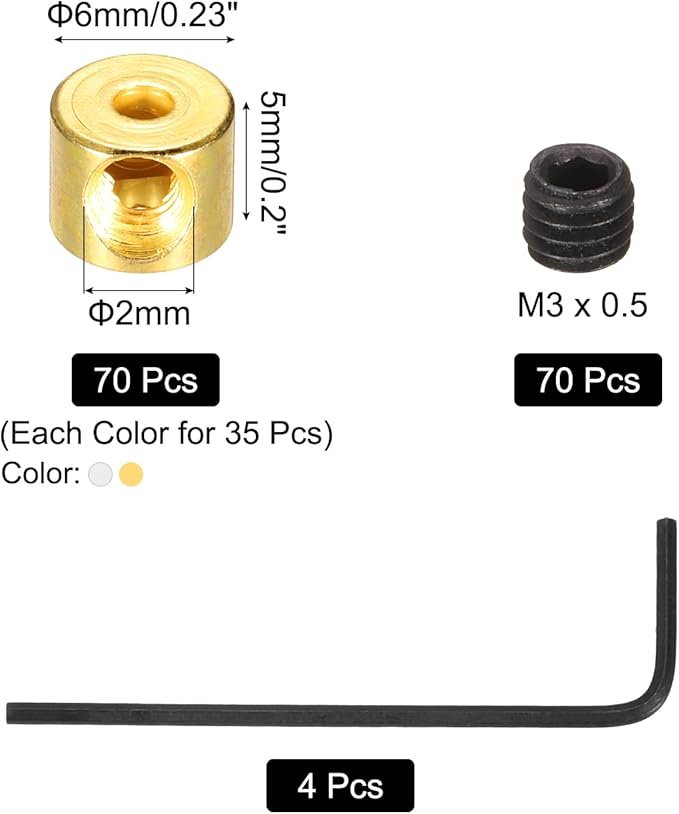 MECCANIXITY 70 Pcs Metal Locking Pin Backs, Locking Pin Keepers Clasp 5mm - Image 2