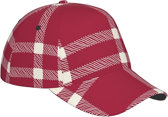 Vintage Cute Plaid Baseball Cap for Men Women,Adjustable Dad Hat Baseball Hat Summer Snapback Cap Outdoor