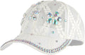 Hoce Fashion Rhinestone Denim Baseball Cap Studded Bling Hat for Women