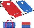 Portable Cornhole Set with 2 Collapsible Cornhole Boards, 8 Cornhole Bean Bags by BASYNOL