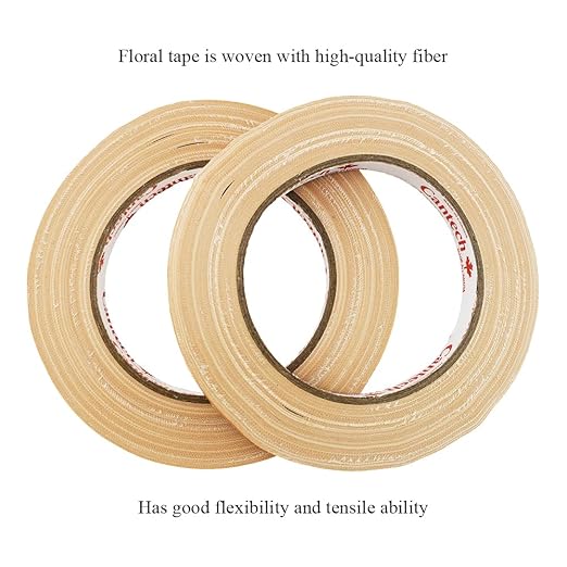 HAHIYO Light Brown 0.5Inch Wide Floral Tape, Waterproof Florist Tape Flower - Image 3