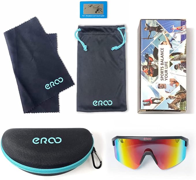 Eazyrun Youth Kids Polarized Sports Sunglasses for Age 8-12 Softball Baseball Cycling Glasses UV Protection for Girl Boy