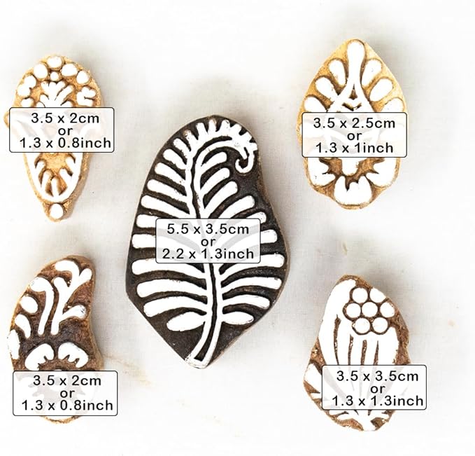 Wooden Stamp Block, Printing Stamp Design Set - Image 4