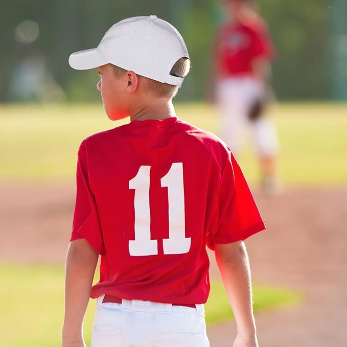 Shyyween Kids Baseball Caps Youth Adjustable Plain Baseball Hats Cotton Blank Hats Bulk for Girls Boys Sport Team