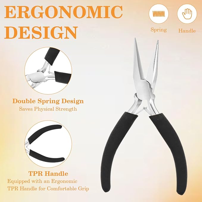 6 Pack Jewelry Pliers Set, Mini Pliers Set, Jewelry Making Include Flat - Image 3