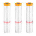 HARFINGTON 3 Rolls Pre-Taped Masking Film 177.2" x65.6ft Double Adhesive Tape by HARFINGTON