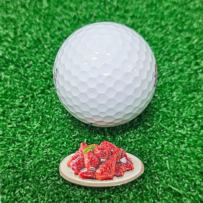 Food & Drink Golf Ball Markers with Hat Clip – Funny Magnetic Golf Accessories & Unique Gifts for Golf Lovers