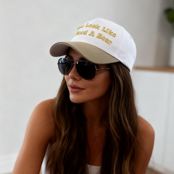Hat Funny Embroidered Trucker Hat Adjustable Two Tone Snapback Canvas Baseball Cap for Womens
