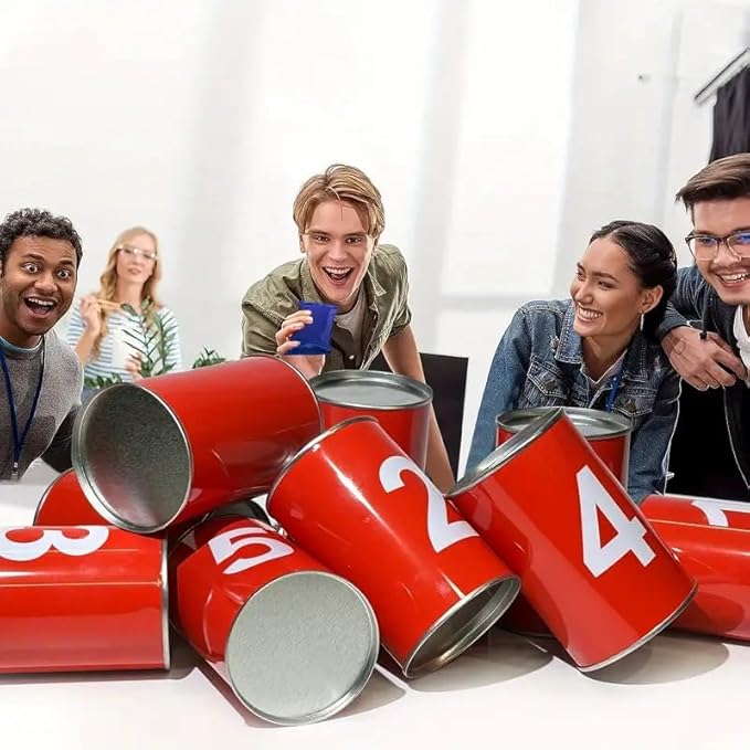 13 Carnival Can Games Bean Bag Toss Carnival Games, Including 10 Tin Cans and 3 - Image 6