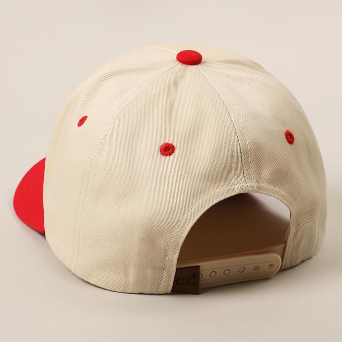 MIRMARU Two-Tone Vintage Canvas Trucker Hats for Men & Women, Adjustable Size Baseball Caps with Trendy Embroidered Design