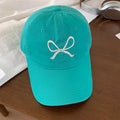 Trendy Bow-Tie Baseball Cap for Women and Men Trucker Hats Y2k Adjustable Fashion Sun Hat with Visor for Hiking & Travel