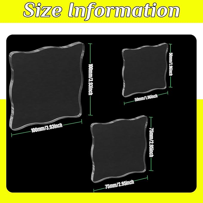 3-Piece Clear Acrylic Stamp Blocks - Image 2