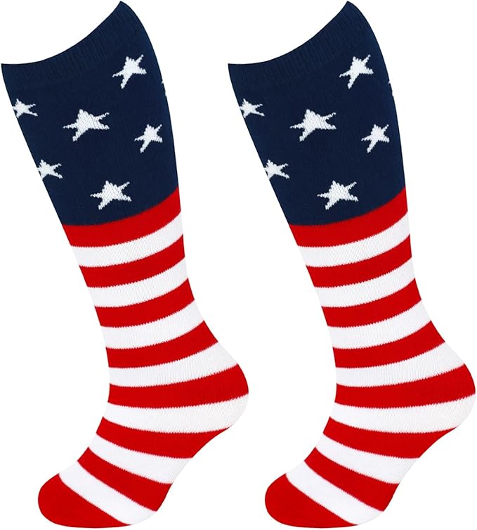 Sarfel Kids Soccer Socks Toddler Soccer Socks Girls Boys Soccer Socks Kids Tube Socks with Stripes Toddler Knee High Socks