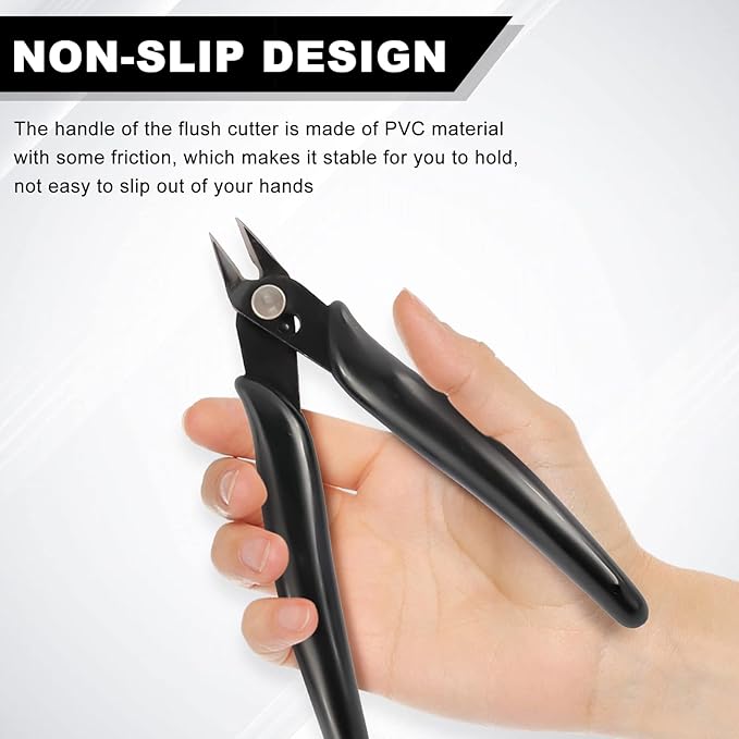 YaeCCC 10 Pack Wire Cutters Black Diagonal Cutting Pliers - Image 4