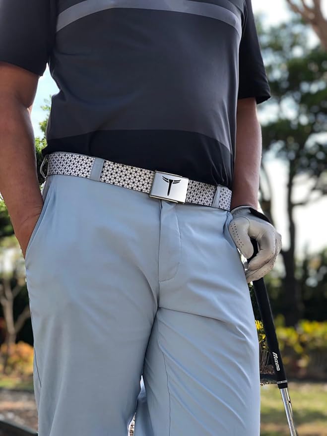 Teeoff 3 Pack Golf Web Belt Reversible Metal Buckle