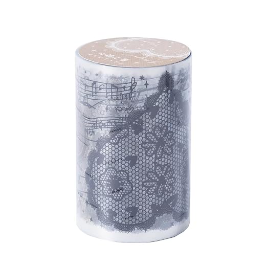 3pcs Vintage Lace Tape Cutout Art Lace Black White Stickers Roll Sticker PET - Image 5