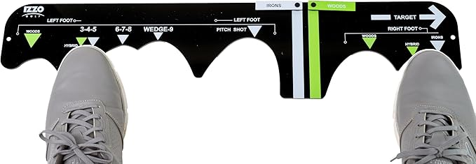 Izzo Golf Sure Stance Golf Swing Training Aid -Ball Position Trainer