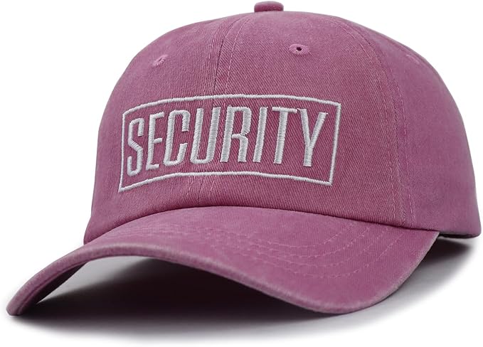 Security Hat for Men Women, Adjustable Embroidered Cotton Baseball Cap