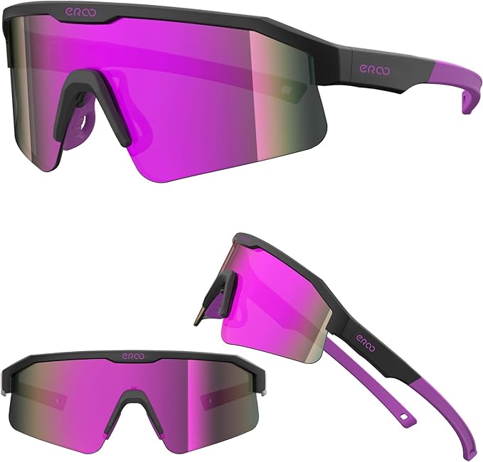 Eazyrun Kids Polarized Sports Sunglasses for Age 8-12 Youth Baseball Softball Cycling Glasses UV Protection for Boy Girl
