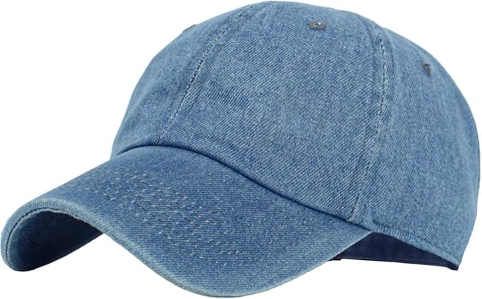 KBETHOS Classic Unisex Cotton Adjustable Low Crown Baseball Cap – Plain Dad Hat