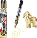 TRANSON 2 Gold Permanent Paint Markers by Transon