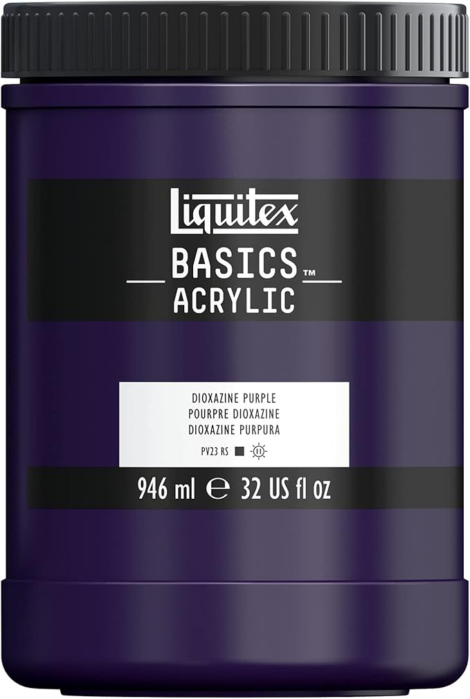 Liquitex BASICS Acrylic Paint, 946ml Jar, Dioxazine Purple by Liquitex